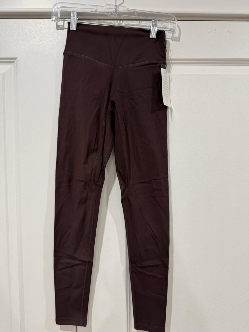 Balance Athletica V-Front High Waist Leggings in Burgundy Plum